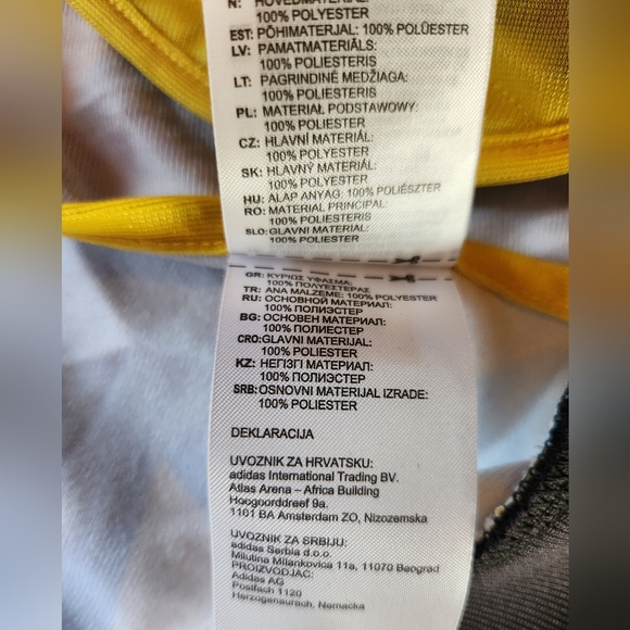 ADIDAS× Farm RIO Banana Leaf Yellow Royal Blue Zips Sporty Baseball Track Jacket - Picture 15 of 16